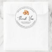 Eenvoudige zelfgemaakte croissant dank u label (Tas)