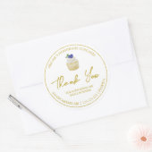 Eenvoudige zelfgemaakte cupcake dank je label (Envelop)