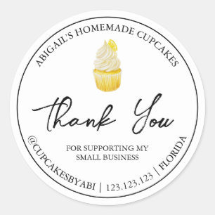 Eenvoudige zelfgemaakte cupcake dank je label
