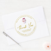 Eenvoudige zelfgemaakte cupcake dank je label (Envelop)