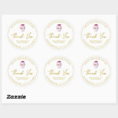 Eenvoudige zelfgemaakte cupcake dank je label (Vel)
