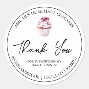 Eenvoudige zelfgemaakte cupcake dank je label