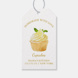 Eenvoudige zelfgemaakte Cupcake Dessert Hang Label Cadeaulabel