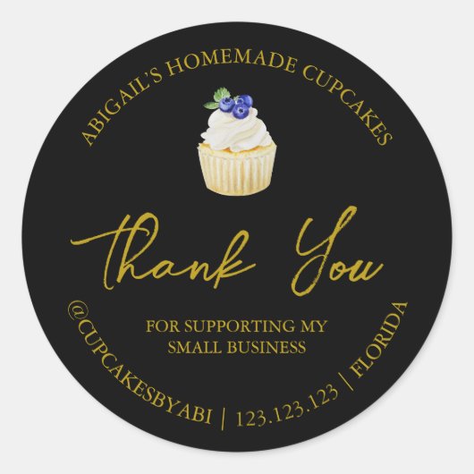 Eenvoudige zelfgemaakte cupcakes dank je label (Voorkant)