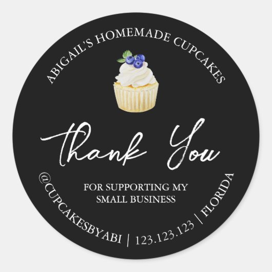 Eenvoudige zelfgemaakte cupcakes dank je label (Voorkant)