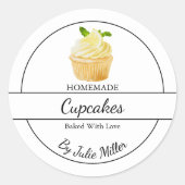Eenvoudige zelfgemaakte cupcakes Label (Voorkant)