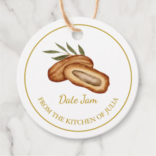 Eenvoudige zelfgemaakte datum Jam Hang Label l Wit