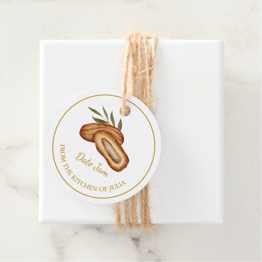 Eenvoudige zelfgemaakte datum Jam Hang Label l Wit (In situ)