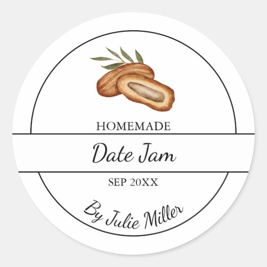 Eenvoudige zelfgemaakte datum Jam Label (Voorkant)