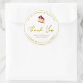 Eenvoudige zelfgemaakte dessert cheesecake dank u ronde sticker (Tas)