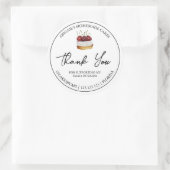 Eenvoudige zelfgemaakte dessertaart bedankje ronde sticker (Tas)