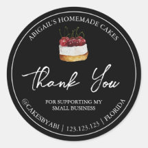 Eenvoudige zelfgemaakte dessertaart bedankje