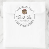 Eenvoudige zelfgemaakte dessertaart bedankje ronde sticker (Tas)