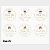 Eenvoudige zelfgemaakte dessertaart bedankje ronde sticker (Vel)
