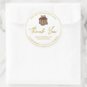 Eenvoudige zelfgemaakte dessertaart bedankje ronde sticker (Tas)