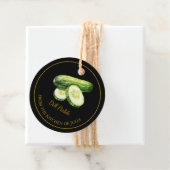 Eenvoudige zelfgemaakte dille augurk komkommer han bedankjes labels (In situ)