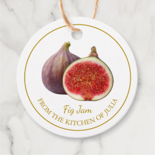 Eenvoudige zelfgemaakte Fig Jam Hang Label