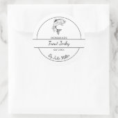 Eenvoudige zelfgemaakte forel jerky label (Tas)