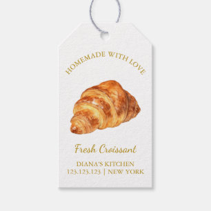 Eenvoudige zelfgemaakte Fresh Croissant Hang Label Cadeaulabel