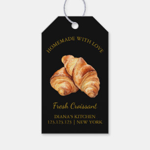 Eenvoudige zelfgemaakte Fresh Croissant Hang Label Cadeaulabel