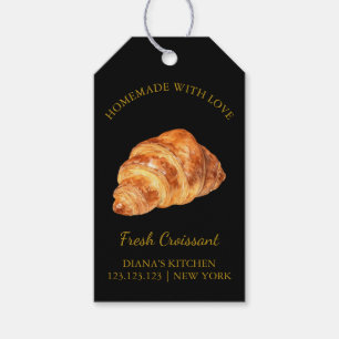 Eenvoudige zelfgemaakte Fresh Croissant Hang Label Cadeaulabel