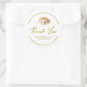 Eenvoudige zelfgemaakte gember wortelthee bedankt  ronde sticker (Tas)