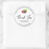 Eenvoudige zelfgemaakte Gemengde Berry Jam Dank u  Ronde Sticker (Tas)
