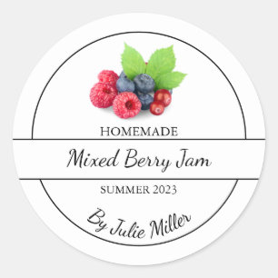 Eenvoudige zelfgemaakte gemengde Berry Jam Label