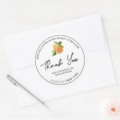 Eenvoudige zelfgemaakte gemengde citrus jam dank u ronde sticker (Envelop)