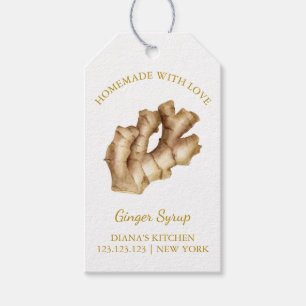 Eenvoudige Zelfgemaakte Ginger Syrup Hang Label l Cadeaulabel