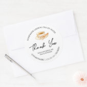 Eenvoudige zelfgemaakte ginseng wortelthee bedankt ronde sticker (Envelop)