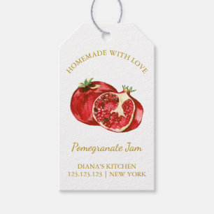 Eenvoudige zelfgemaakte granaatappel Jam Hang Labe Cadeaulabel