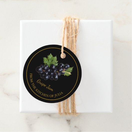 Eenvoudige zelfgemaakte Grape Jam Hang Label (In situ)