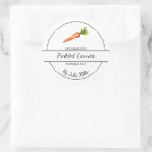 Eenvoudige zelfgemaakte ingelegde wortelenetiket ronde sticker (Tas)