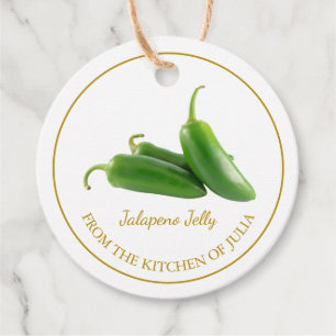 Eenvoudige zelfgemaakte Jalapeno Jelly Hang Label