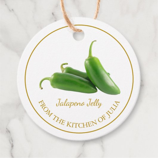 Eenvoudige zelfgemaakte Jalapeno Jelly Hang Label (Voorkant)
