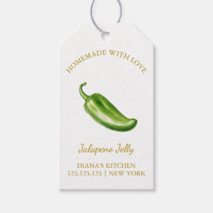Eenvoudige zelfgemaakte Jalapeno Jelly Hang Label Cadeaulabel