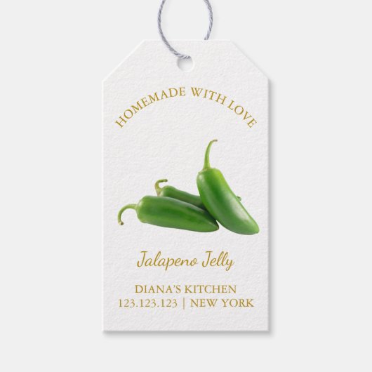 Eenvoudige zelfgemaakte Jalapeno Jelly Hang Label  Cadeaulabel (Voorkant)
