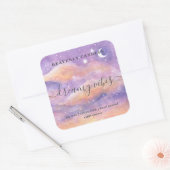 Eenvoudige zelfgemaakte kaars stickerlabels vierkante sticker (Envelop)