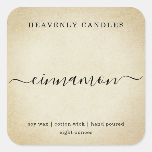 Eenvoudige zelfgemaakte kaarsen Sticker Labels (Voorkant)