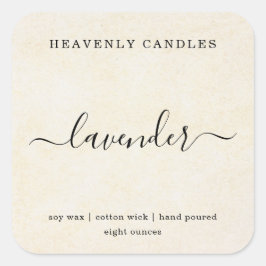 Eenvoudige zelfgemaakte kaarsen Sticker Labels