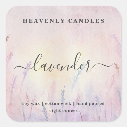 Eenvoudige zelfgemaakte kaarsen Sticker Labels (Voorkant)