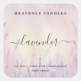 Eenvoudige zelfgemaakte kaarsen Sticker Labels