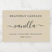 Eenvoudige zelfgemaakte kaarsen Sticker Labels (Enkel label)