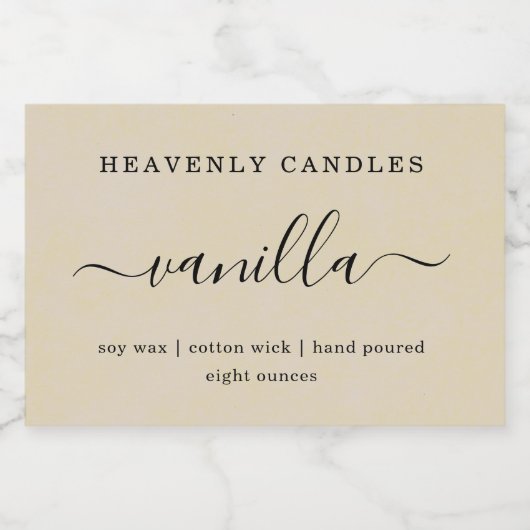 Eenvoudige zelfgemaakte kaarsen Sticker Labels (Enkel label)