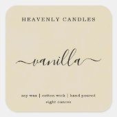 Eenvoudige zelfgemaakte kaarsen Sticker Labels (Voorkant)