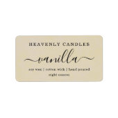 Eenvoudige zelfgemaakte kaarsen Sticker Labels (Voorkant)