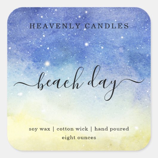 Eenvoudige zelfgemaakte kaarsen Sticker Labels (Voorkant)