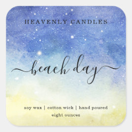 Eenvoudige zelfgemaakte kaarsen Sticker Labels