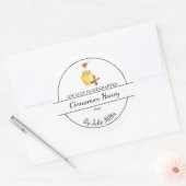 Eenvoudige zelfgemaakte kaneel geïnfundeerde Honey Ronde Sticker (Envelop)